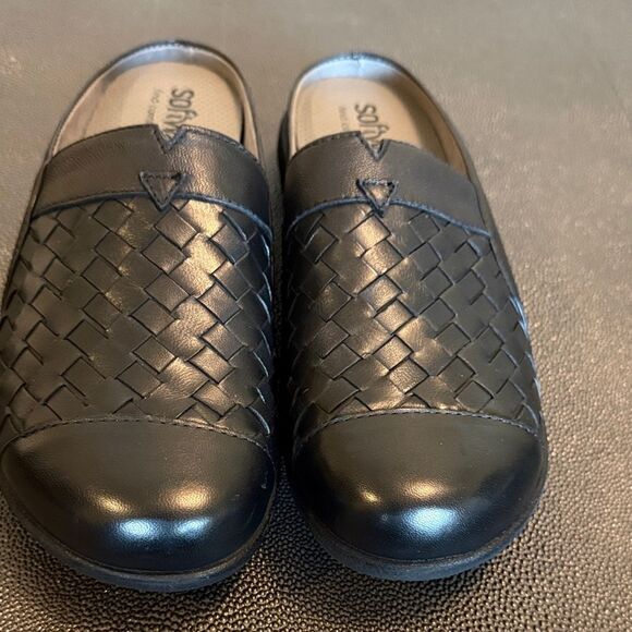 SoftWalk San Marcos II Clogs Black Woven size 9M - Picture 3 of 12